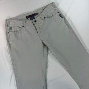 Silver Jeans Co Women 29/35 Gray Western Glove Works Flare Leg Low Rise Pants